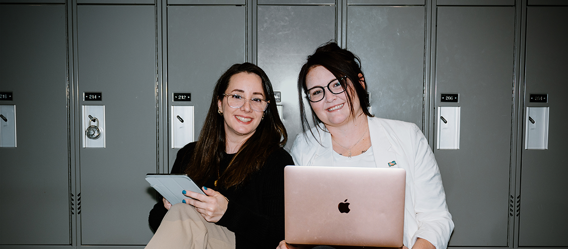 TMU nursing students Sarah Heatlie (right) and Tabhata Lazzara