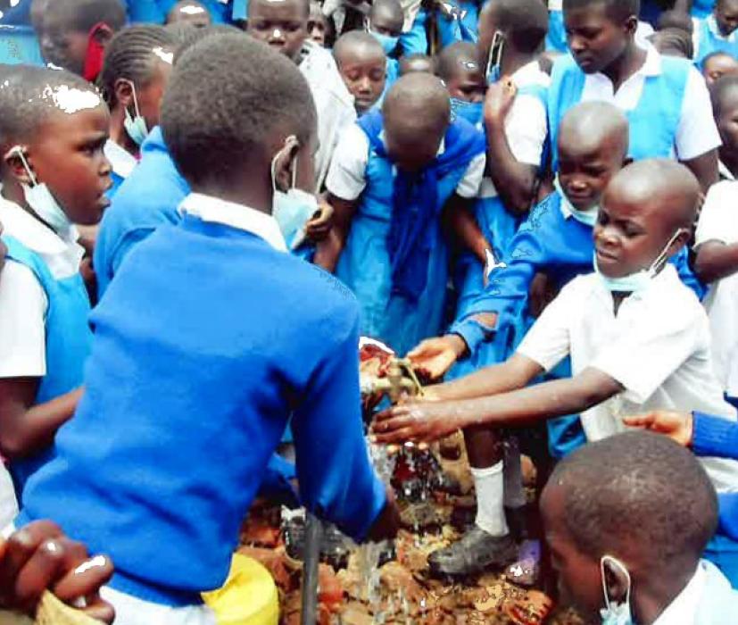 Vovohole primary school tap Kenya