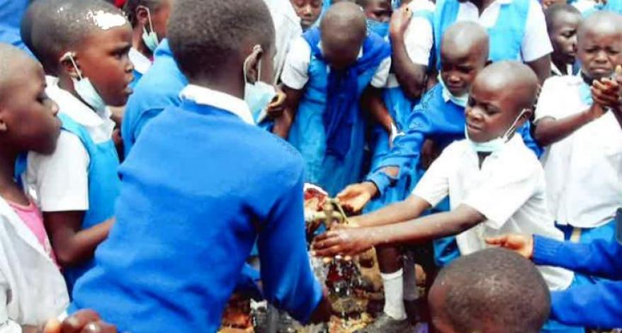 Vovohole primary school tap Kenya