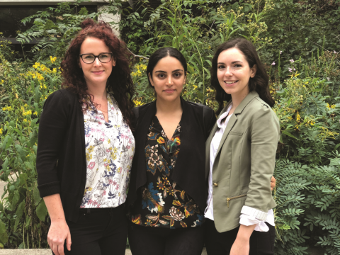 Students in York University’s nursing program, including RNAO member Negin Feiz Arbabi (centre), had to contend with a five-month strike that interrupted clinical hours.