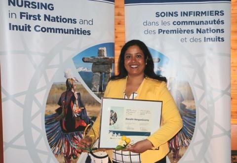 Barathi Vengadasmy was awarded an Indigenous Services Canada Award of Excellence in Nursing in May 2019. 