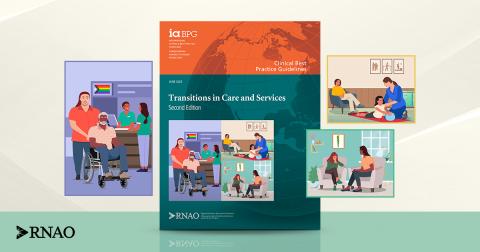 Cover of RNAO's Transitions in Care and Services best practice guideline (BPG)