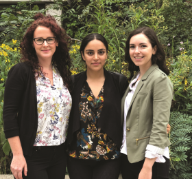 Students in York University’s nursing program, including RNAO member Negin Feiz Arbabi (centre), had to contend with a five-month strike that interrupted clinical hours.