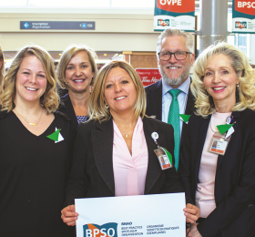 Members of Hôpital Montfort’s BPSO team include (L to R): Annie Boisvert, Kim Lortie, Suzanne Robichaud, Marcelle Thibeault, Bernard Leduc, Ann Salvador and Sophie Parisien. Also on the team, but not pictured here: Nathalie Boudreau and Sara Leblond.