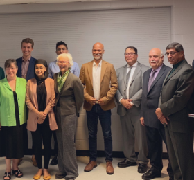 Candidates at a Brampton Town Hall