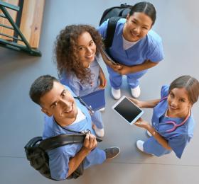 Smiling nursing students 